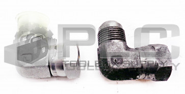 LOT OF 2 NEW PARKER 7/8" OD TO 7/8" ID 90° SWIVEL ELBOW FITTING