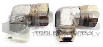 LOT OF 2 NEW PARKER 1 1/2" OD TO 1 1/2" ID 90° SWIVEL ELBOW FITTING