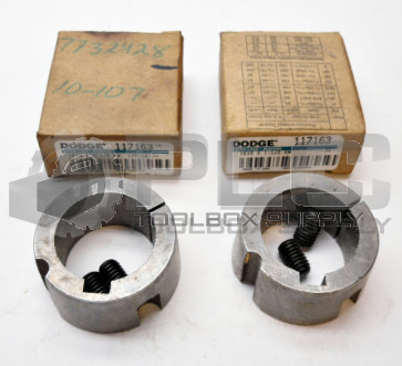 NEW LOT OF 2 DODGE 117163 TAPER LOCK BRUSHING 