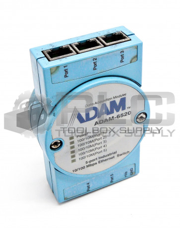 ADVANTECH ADAM-6520 ETHERNET SWITCH 5PORT 10/100MBPS INDUSTRIAL ADAM6520