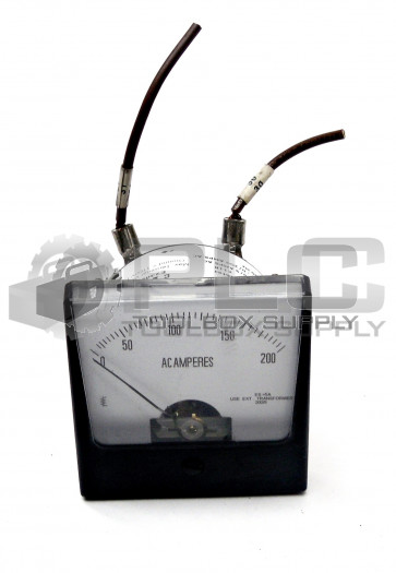 RISH VISTA 12G397 ANALOG PANEL METER 50/60HZ 0-200AMPS AC