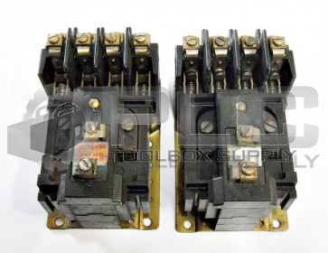LOT OF 2 ALLEN BRADLEY 700-BR400A1 CONTROL RELAY 120VAC COIL 4POLE SER A 