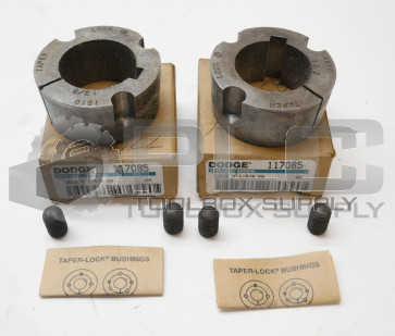 LOT OF 2 NEW DODGE 117085 BUSHING 1-3/8IN BORE 5/16X5/32IN KEYWAY