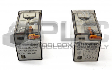 LOT OF 2 FINDER 55.34.8.110.0040 PLUG-IN RELAY 4PDT 7A 110V AC COIL 553481100040
