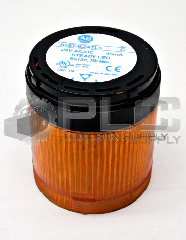 ALLEN BRADLEY 855T-B24TL5 /C STACK LIGHT AMBER LED 855T-B24TL5 SER.C