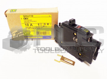 NEW SQUARE D QOU110 CIRCUIT BREAKER 10 AMP 1 POLE 120/240 