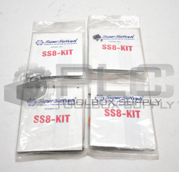 LOT OF 4 NEW SUPER SWIVEL SS8-KIT HYDRAULIC INLINE 90 LIVE SWIVELS VITON SS8KIT