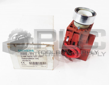 NEW SIEMENS 3SB02-TT1 22MM PRESS TEST LIGHT 120V