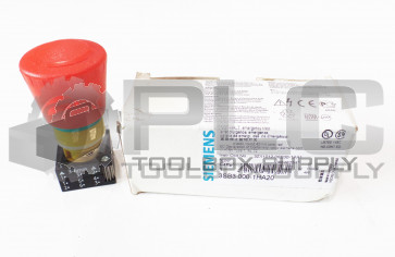 NEW SIEMENS 3SB3 000-1HA20 RED PUSHBUTTON E-STOP