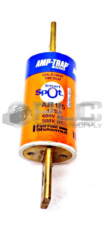 NEW FERRAZ SHAWMUT AJT125 FUSE DUAL ELEMENT 600VAC 500VDC 125AMP