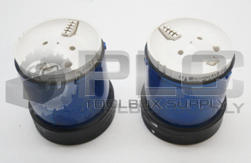 LOT OF 2 NEW TELEMECANIQUE XVB C36 BLUE STACK LIGHT