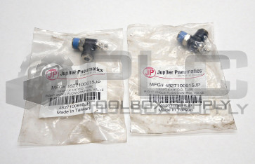 LOT OF 2 NEW JUPITER PNEUMATICS 4827100615JP RIGHT ANGLE FLOW CONTROL VALVE 