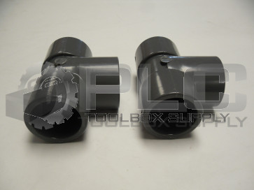 NEW LOT OF 2 CHEMTROL NIBCO 1 1/4" TEE SCH 80