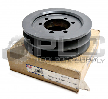 NEW TB WOODS 522B DOUBLE GROOVE V-BELT PULLEY 5.2X2B-SDS