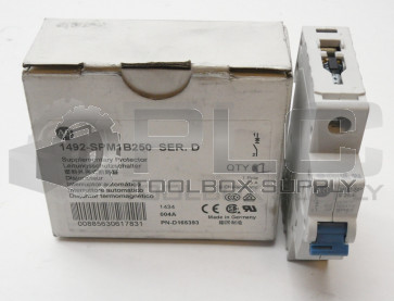 NEW ALLEN BRADLEY 1492-SPM1B250/SER D SUPPLEMENTARY PROTECTORS 1 POLE