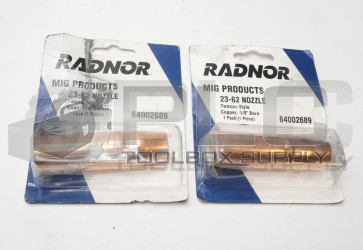 LOT OF 2 NEW RADNOR 64002689 NOZZLE TWECO STYLE COPPER 5/8" BORE 23-62