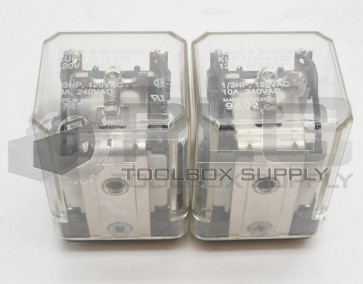 LOT OF 2 NEW POTTER & BRUMFIELD KUP-11A15-120 RELAY 120V 50/60HZ