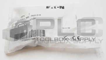 NEW EATON M22-D-S PUSH BUTTON BLACK 