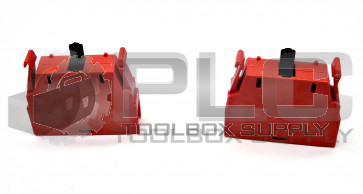 LOT OF 2 GIOVENZANA PL004001 CONTACT BLOCK RED 16AMP
