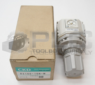 NEW CKD R3100-10N-W REGULATOR RANGE 7-120 MAX PRESS 150 PSI NPT 3/8