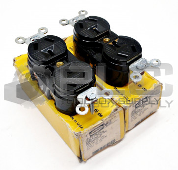 LOT OF 2 NEW HUBBELL 7051G RECEPTACLE DUPLEX POLARIZED 125/250V 10/15A