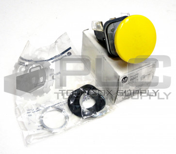 NEW ALLEN BRADLEY 800T-D9JD1 PUSH BUTTON MUSHROOMHEAD MOMENTARY YELLOW 800TD9JD1