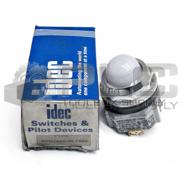 NEW IDEC APD199N-W-120V PILOT LIGHT WHITE 30MM APD199NW120V
