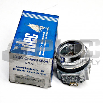NEW IDEC APD199N-W-120V PILOT LIGHT WHITE 30MM APD199NW120V **READ**