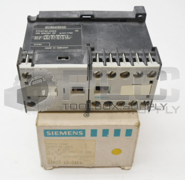 SIEMENS 3TH2740-OAK6 CONTROL RELAY 3TH2740-0AK6 **READ**