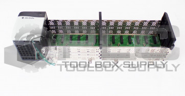 ALLEN BRADLEY 1756-PA75/A POWER SUPPLY W/ 1756-A13/B 13 SLOT RACK