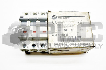 NEW ALLEN BRADLEY 1492-SP3D040 SER C CIRCUIT BREAKER 4A 415VAC 3POLE