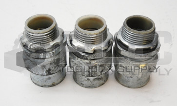 LOT OF 3 APPLETON STNM 1" CONNECTOR
