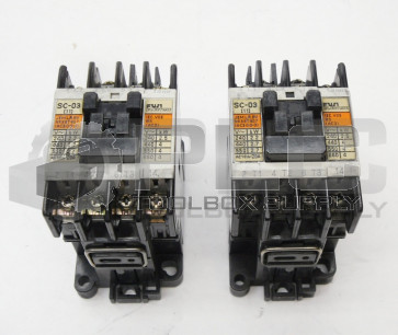 LOT OF 2 FUJI ELECTRIC SC-03 CONTACTOR