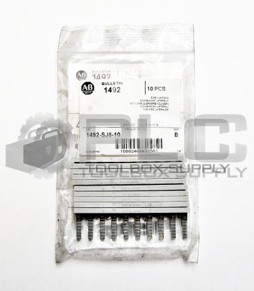 NEW ALLEN BRADLEY 1492-SJ8-10 SIDE JUMPERS SERIES B PACKAGE OF 10