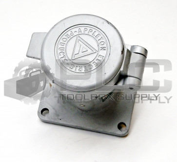 NEW APPLETON ADR6033 POWERTITE RECEPTACLE 60A 3WIRE 3POLE 250VDC/600VAC 50-400HZ