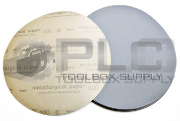 LOT OF 50 12" 320 GRIT SILICON CARBIDE WET/DRY SANDING DISC 