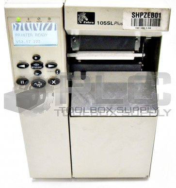 ZEBRA 105SLPLUS INDUSTRIAL BARCODE PRINTER / SL 105 PLUS