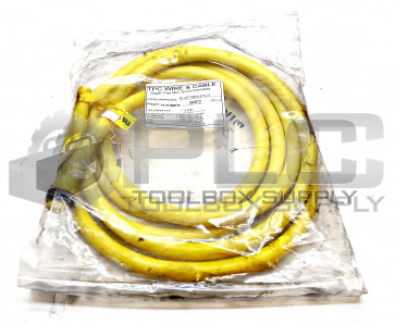 NEW TPC WIRE & CABLE SUPER TREX 84872 CABLE MINI 8POLE 12' FEMALE PLUG 16AWG