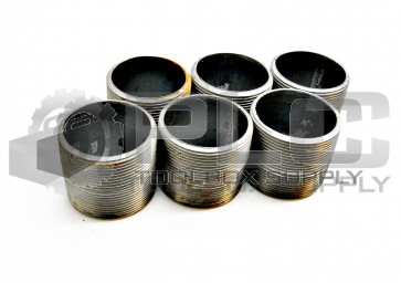 LOT OF 6 NEW MSC 36992550 STEEL NIPPLE 2" LONG 2" DIAMETER 