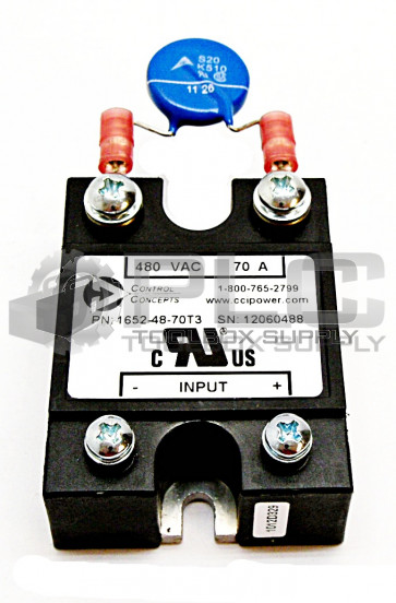 NEW CONTROL CONCEPTS 1652-48-70T3 RELAY MODULE 480VAC 70AMP