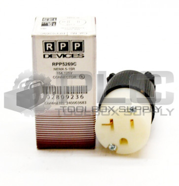 NEW RPP DEVICES RPP5369C STRAIGHT BLADE CONNECTOR 3 WIRE 20AMP 125VAC 5369-C