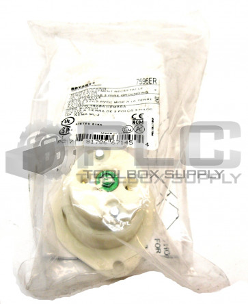 NEW BRYANT HUBBELL 7596ER MIDGET LOCKING FEMALE RECEPTACLE 15A 125V 2POLE