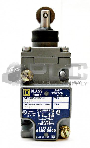 NEW SQUARE D 9007-C52D SER A LIMIT SWITCH TOP ROLLER PLUNGER