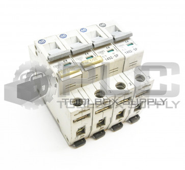 LOT OF 4 ALLEN BRADLEY 1492-SP1C030 CIRCUIT BREAKER 3AMP SER C
