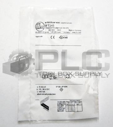 NEW IFT245 INDUCTIVE SENSOR / IFK3006BPKG/AM/P/US-104-DPS-IFT245