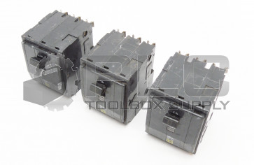 LOT OF 3 SQUARE D QO320 CIRCUIT BREAKER 20 AMP 3 POLE