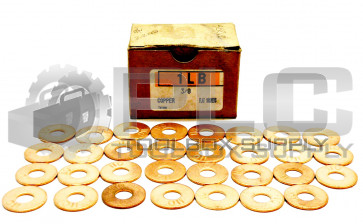 LOT OF 26 NEW 3/8 COPPER FLAT WASHERS