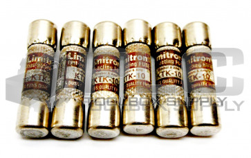 LOT OF 6 NEW BUSS FUSES KTK-10 FUSE 10 AMP 600 VAC FAST ACTING