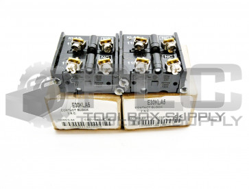 LOT OF 2 NEW CUTLER HAMMER E30KLA5 CONTACT BLOCK 2 N.C. SERIES A4