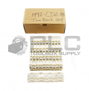 NEW LOT OF 44 ALLEN BRADLEY 1492-CD2 TERMINAL BLOCK